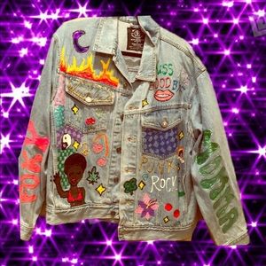 Handpainted Denim Jean Jacket